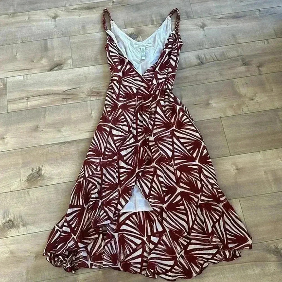 DIANE VON FURSTENBERG DVF SILK RUFFLE HI-LO WRAP DRESS Sz 4 - Picture 1 of 9